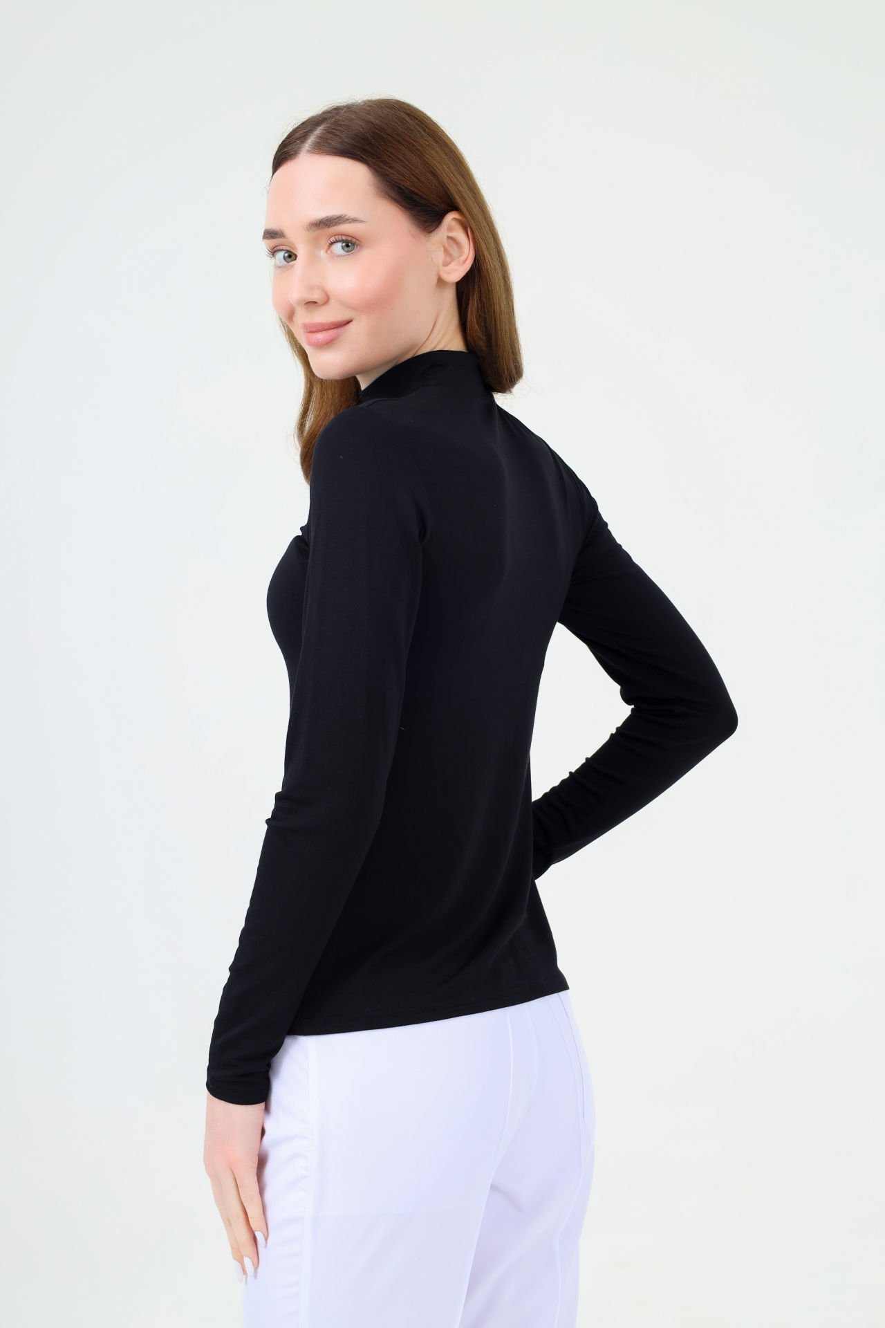 BALIKÇI YAKA BODY SİYAH