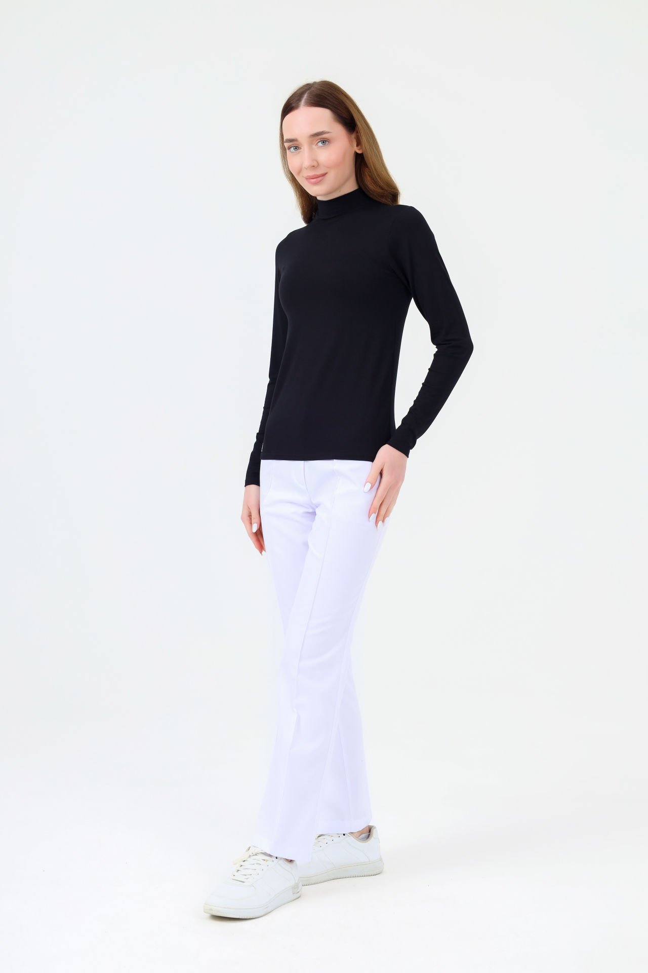 BALIKÇI YAKA BODY SİYAH