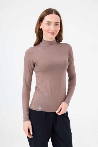 BALIKÇI YAKA BODY KOYU VİZON