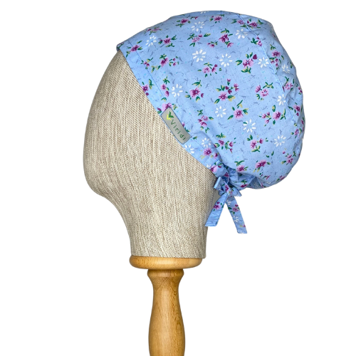 ÇİÇEK DESEN MAVİ CERRAHİ KLASİK BONE