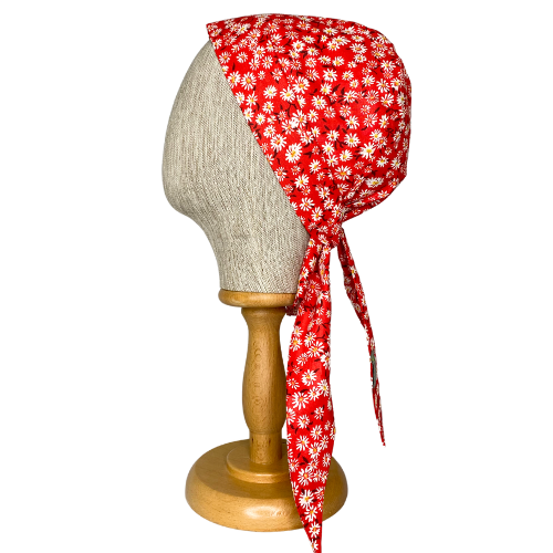 KÜÇÜK PAPATYA DESEN KIRMIZI CERRAHİ ENSE BONE