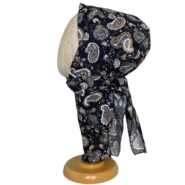 ŞAL DESEN SİYAH CERRAHİ TESETTÜR BONE