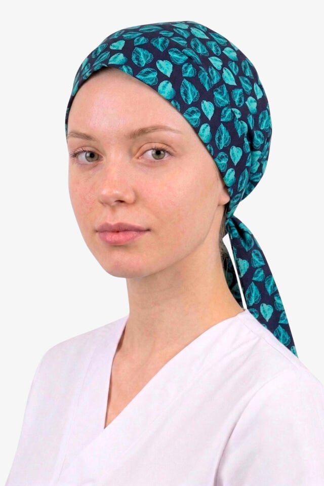 MAVİ YAPRAK DESEN CERRAHİ ENSE BONE