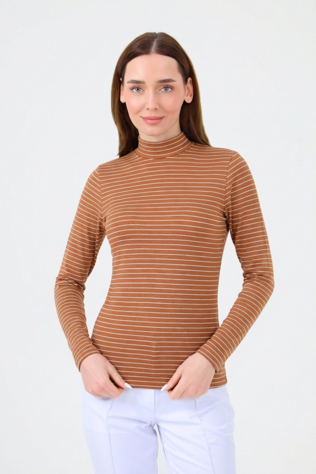 BALIKÇI YAKA ÇİZGİLİ BODY TARÇIN