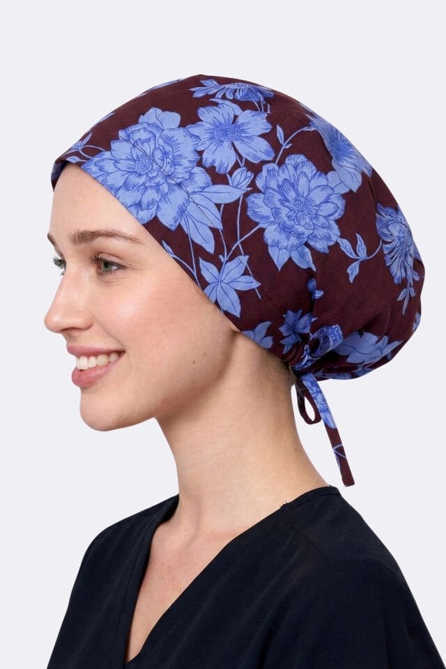 MAVİ BORDO ÇİÇEK CERRAHİ BÜYÜK KLASİK BONE