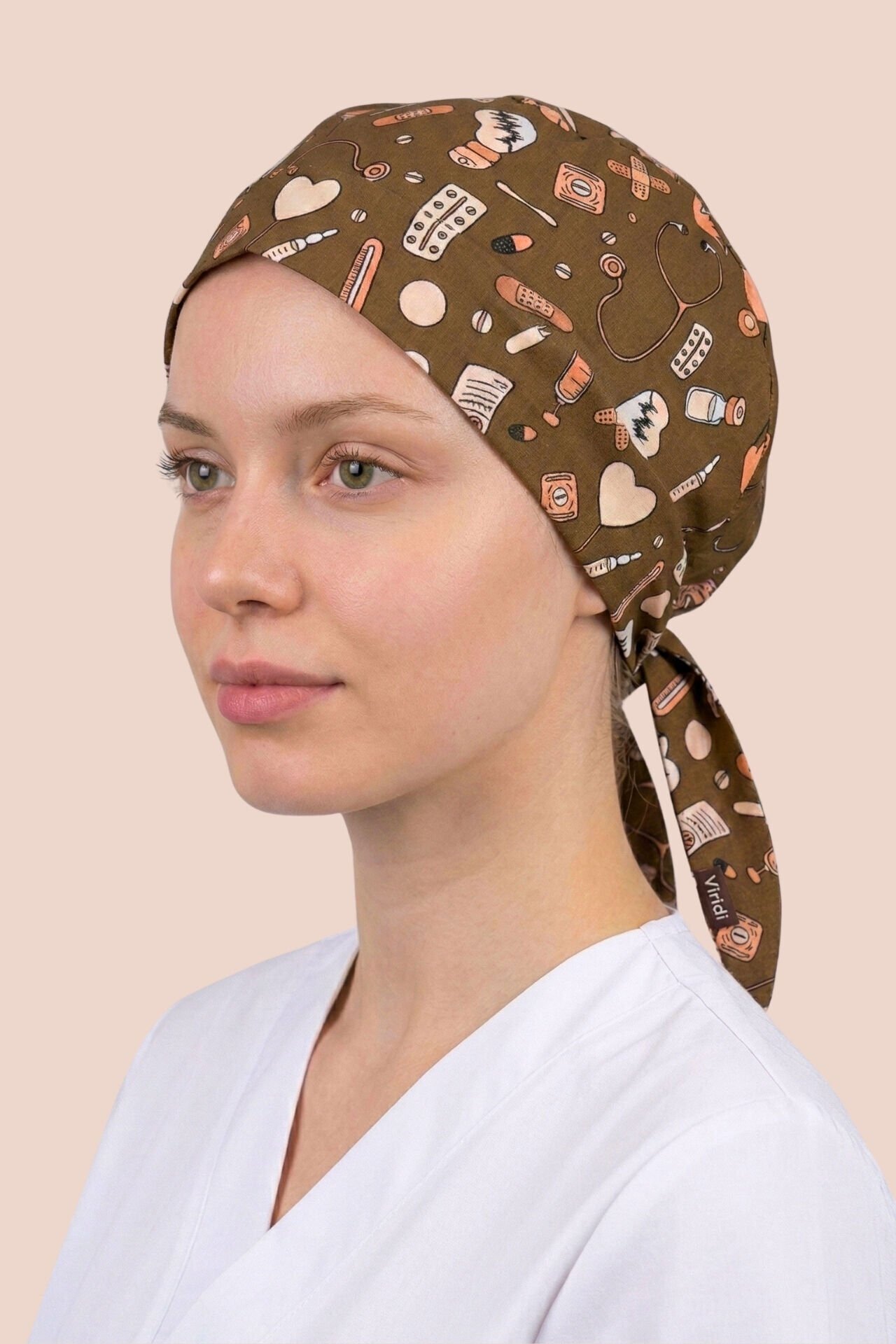 MEDİKAL DESEN KAHVERENGİ CERRAHİ ENSE BONE