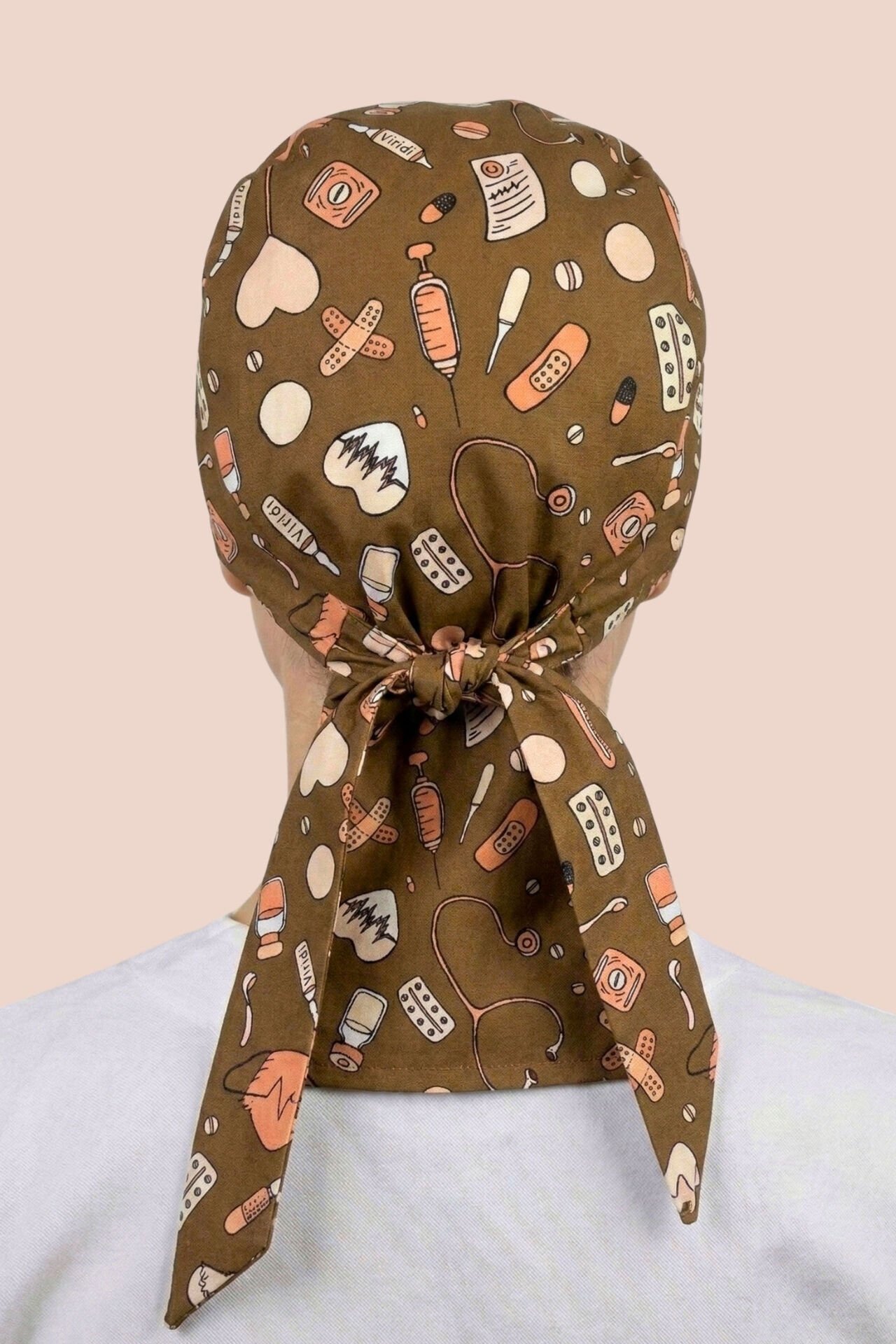 MEDİKAL DESEN KAHVERENGİ CERRAHİ ENSE BONE