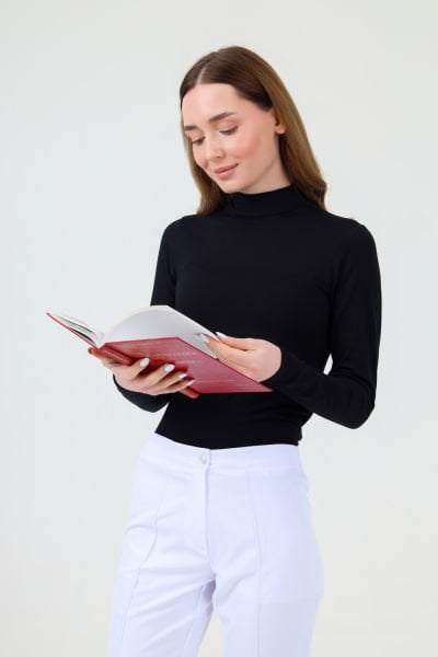 BALIKÇI YAKA BODY SİYAH